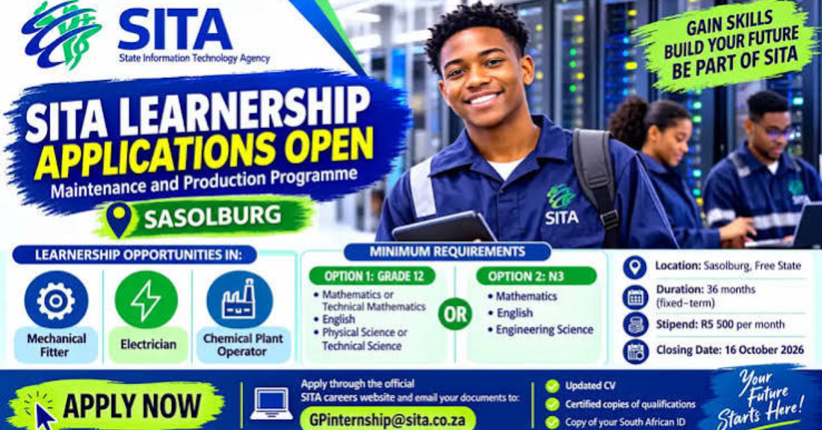 SITA: Learnerships 2026 / 2027