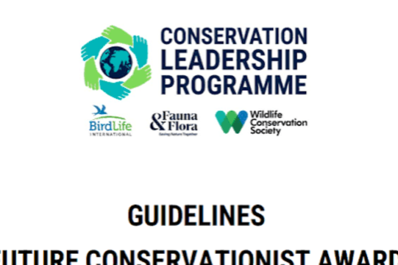 Conservation Leadership Programme Future Conservationist Awards 2027: Apply for Conservation Project Funding by 30 October
