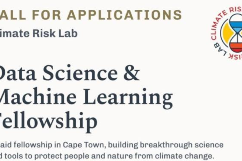 Apply for the Data Science and Machine Learning Fellowship 2027: Climate Risk Lab Paid Fellowship at the University of Cape Town