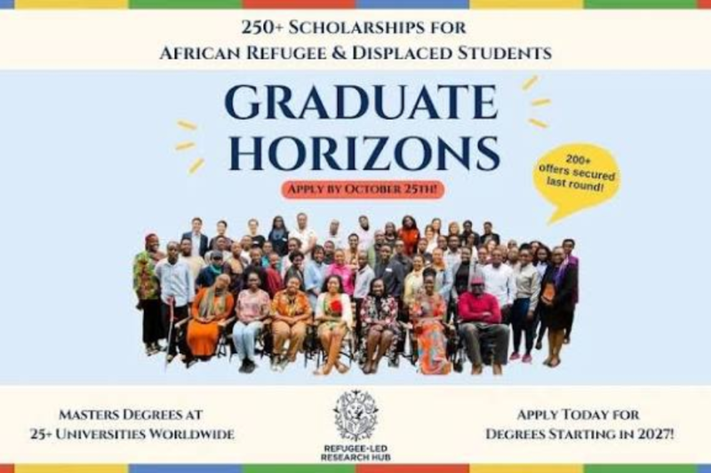 Graduate Horizons 2027: Master’s Scholarship Application Support for African Students Affected by Displacement