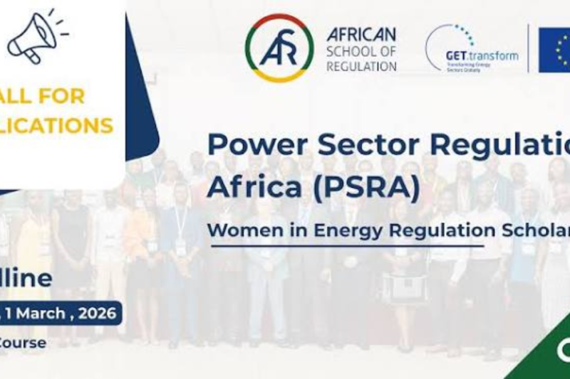 Call for Applications: Power Sector Regulation in Africa Scholarships Now Open