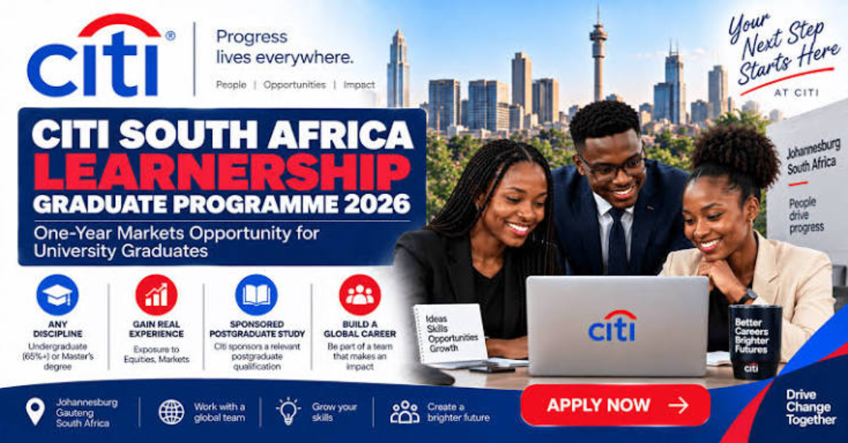 Citi South Africa Learnership Graduate Programme 2026