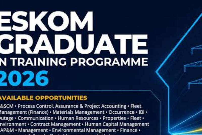 Eskom: Internships (Commerce, HR, Finance, Law, IT, Supply Chain, Logistics, Auditing)