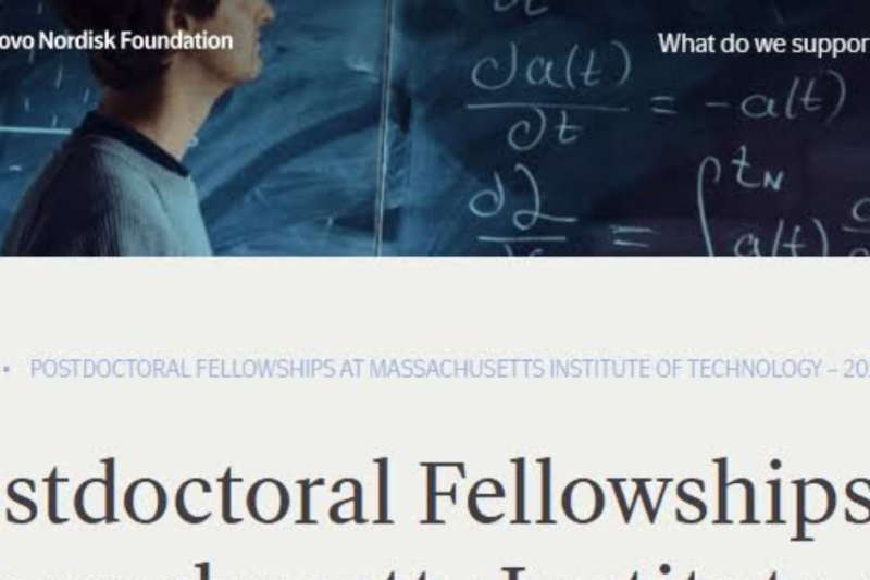 Novo Nordisk Foundation Postdoctoral Fellowships at MIT 2027