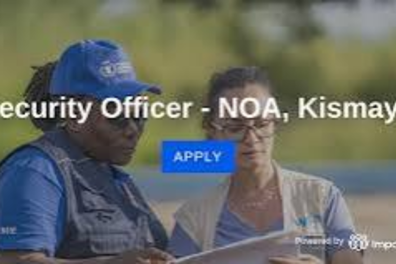 Security & Safety Officer, Kismayo – Somalia (Local Nationals Only)
