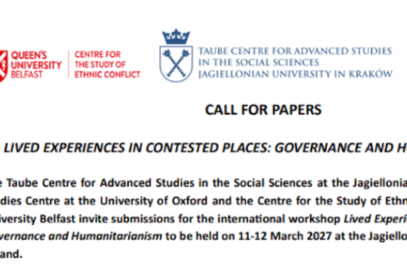 Call for Papers 2027: International Workshop on Governance, Migration & Humanitarianism in Poland — Travel Grants Available