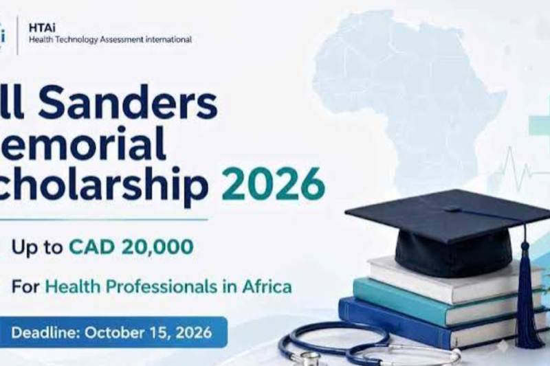 Application for the Jill Sanders Memorial Scholarship 2026 Now Open: CAD 20,000 for African Health Technology Assessment Professionals