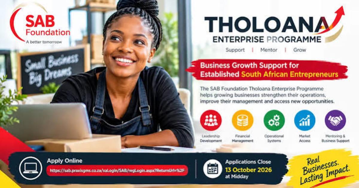 SAB Foundation Tholoana Enterprise Programme 2026/2027