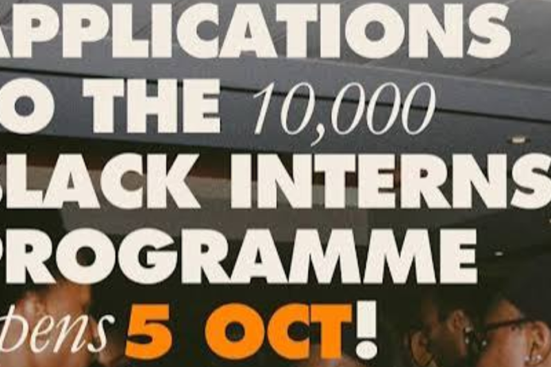 10,000 Black Interns Programme 2027: Paid UK Internships for Black Students and Graduates